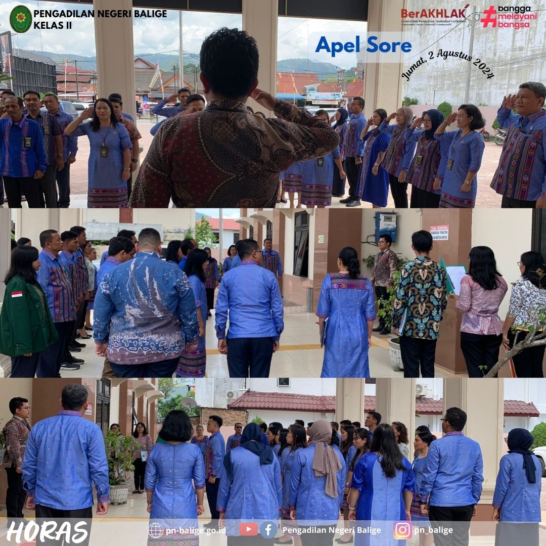 APEL SORE - Jumat, 2 Agustus 2024 APEL SORE - Jumat, 2 Agustus 2024
